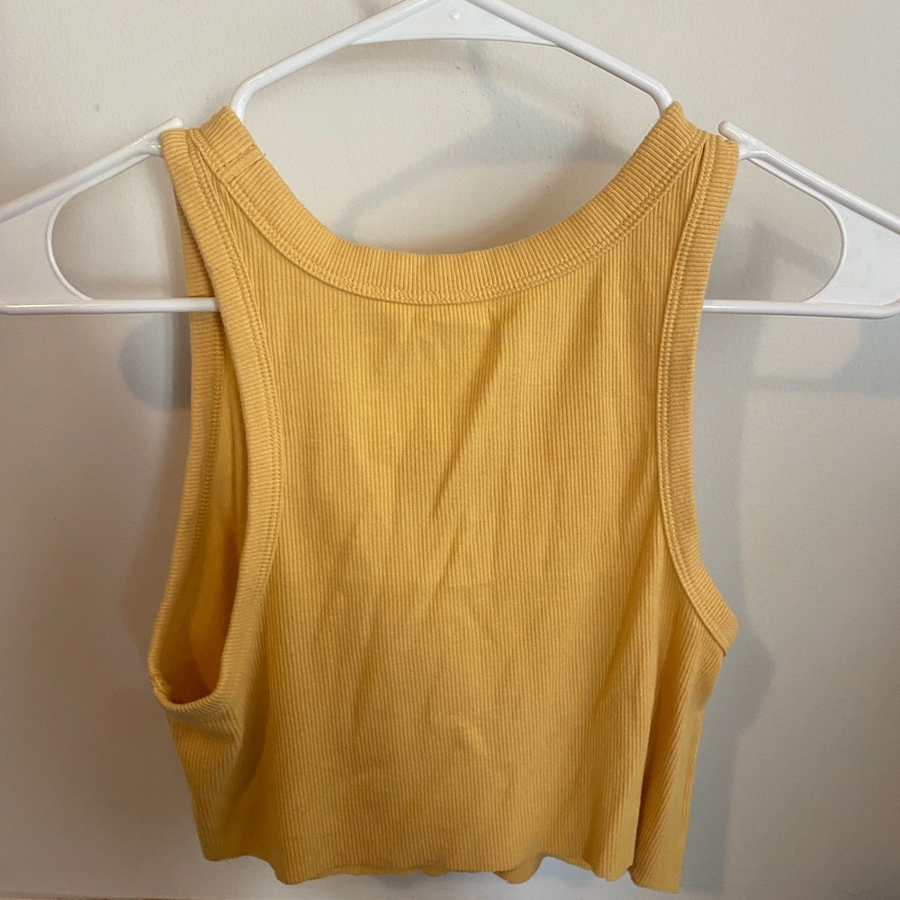 Yellow Ribbed Tank Top - Picture 2 of 3